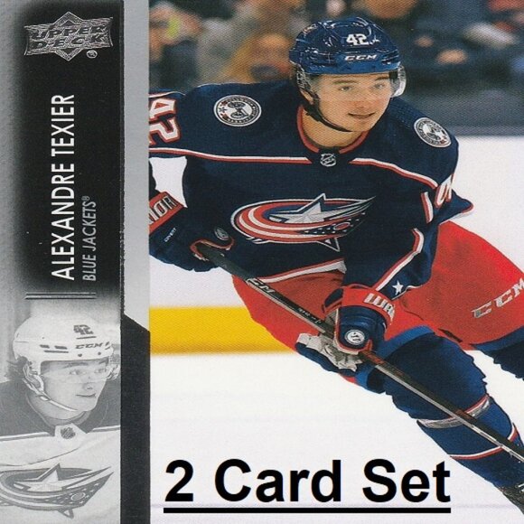Alexandre Texier Columbus Blue Jackets NHL Hockey Card Collection - 2 Card Set - Picture 1 of 3